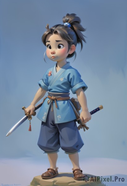 A stunning portrayal of a child in a calm dynamic scene