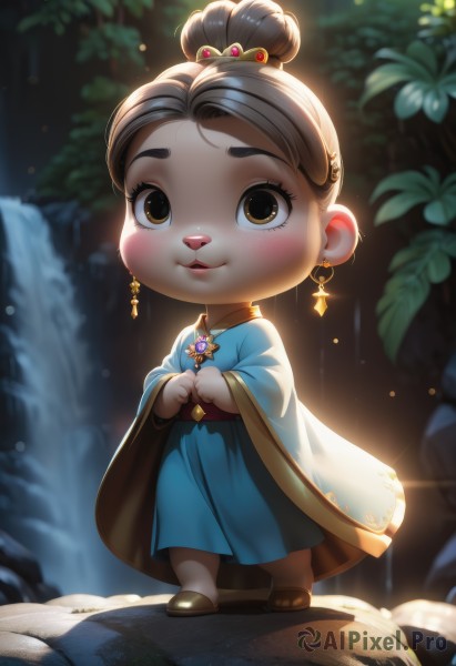 A child in a picturesque outdoors