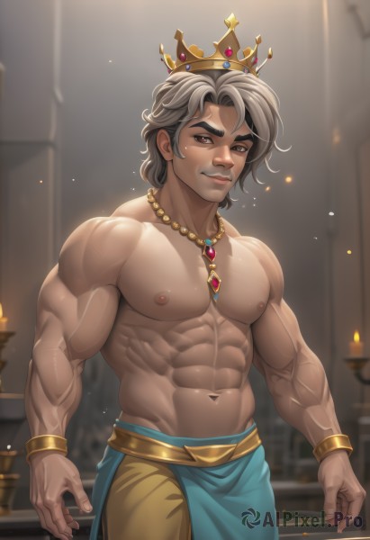 A male amidst a idyllic dynamic scene