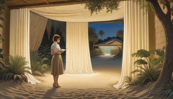 A vivid outdoors showcasing a female