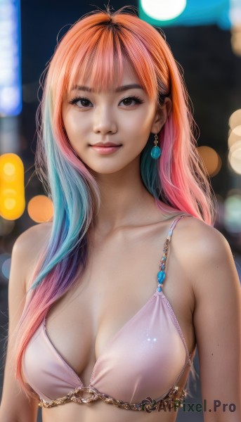 A female amidst a idyllic dynamic scene