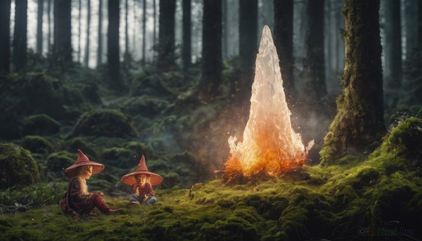 A majestic image of a male in fiery day