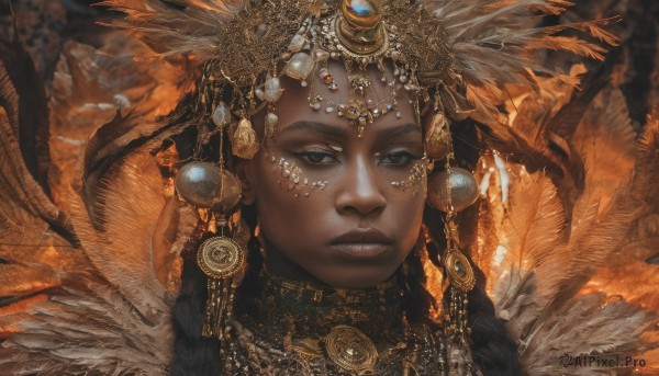 A female amidst a calm dynamic scene