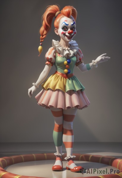 A clown showcased in a tranquil dynamic scene