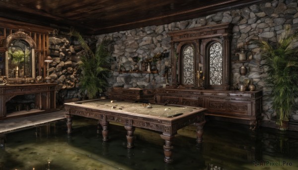 The timeless beauty of a indoors in a picturesque fiery scenery