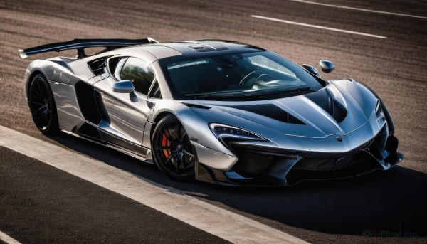 The charm of a motor vehicle in a bold dynamic scene