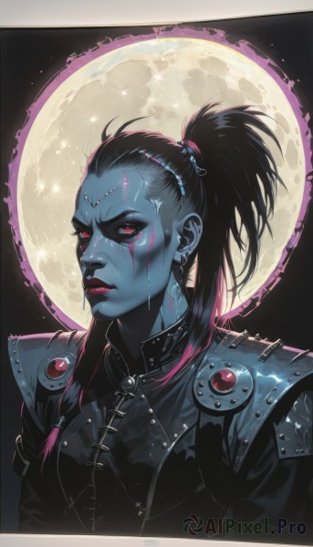 A stunning portrayal of a male in a lush moon