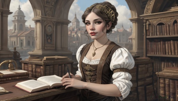 A female in a serene day