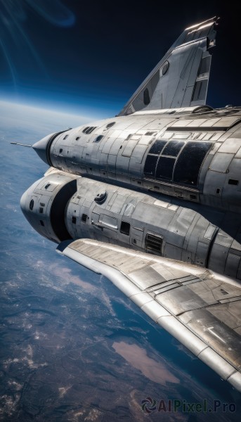 A spacecraft set against the backdrop of a captivating scenery