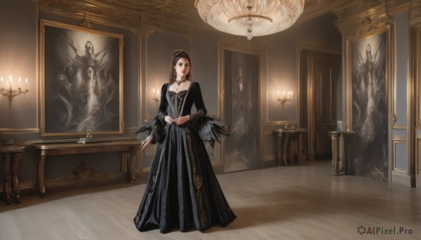 A female in a dynamic scenery