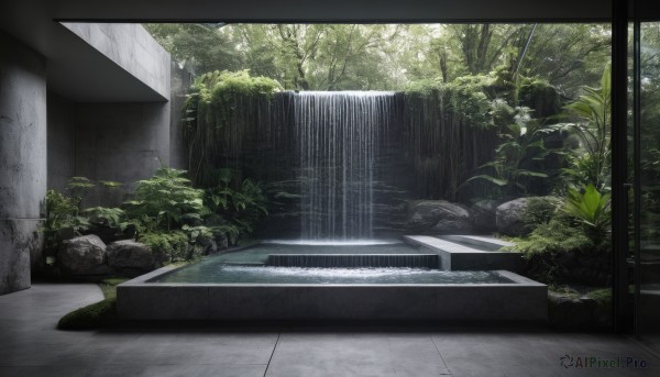 A captivating waterfall within day