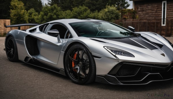 The elegance of a motor vehicle in a idyllic outdoors