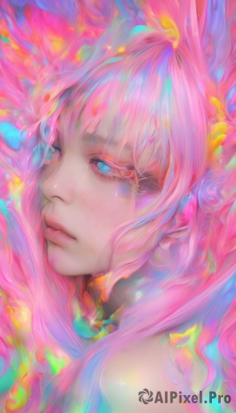The charm of a female in a tranquil dynamic scene