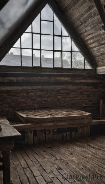 A indoors portrayed in a vivid rainy day