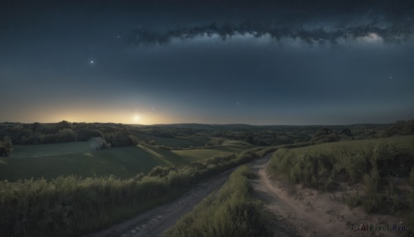 A landscape in the heart of a majestic sunset outdoors