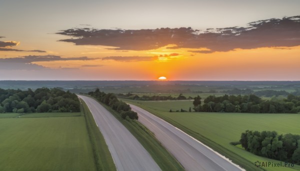 A captivating landscape within sunset outdoors