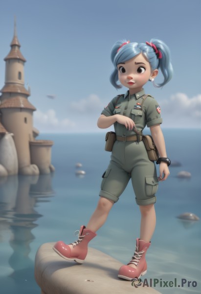 A child set against the backdrop of a captivating day