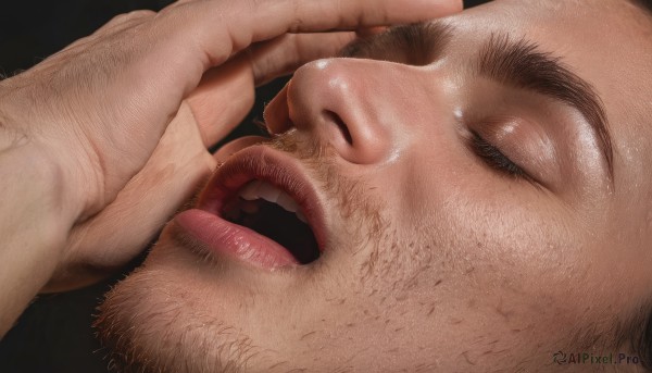 A male in a picturesque dynamic scene