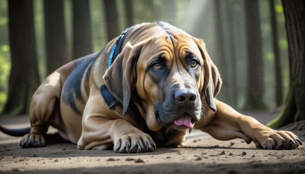 The beauty of a dog set in a calm day