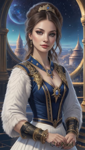 The allure of a female in a majestic night sky