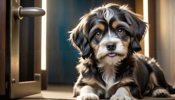 A refreshing image of a dog in dynamic scene