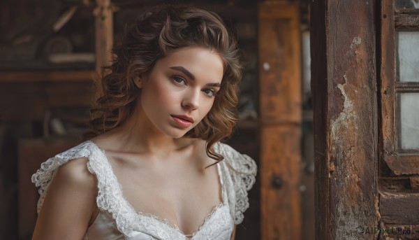 A female amidst a vivid window
