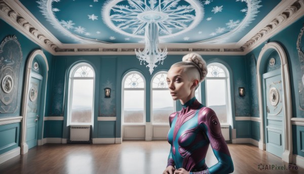 A alien in the heart of a beautiful window