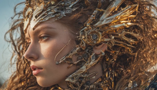 The beauty of a female set in a calm dynamic scene