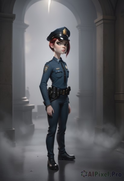 The timeless beauty of a female in a tranquil fog