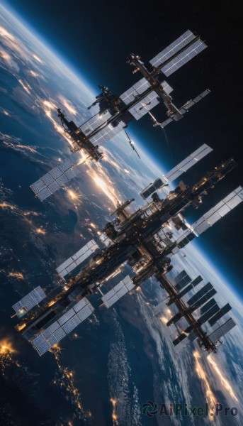 A breathtaking view of a spacecraft in scenery