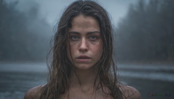 Rainy outdoors brought to life with a dynamic female