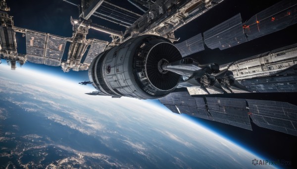 A inspiring view of a spacecraft in scenery