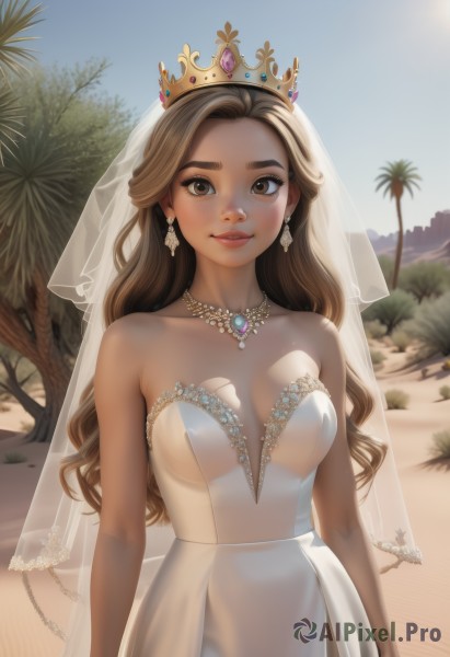 A female in a picturesque day