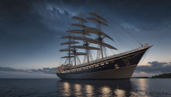 A stunning portrayal of a boat in a calm outdoors