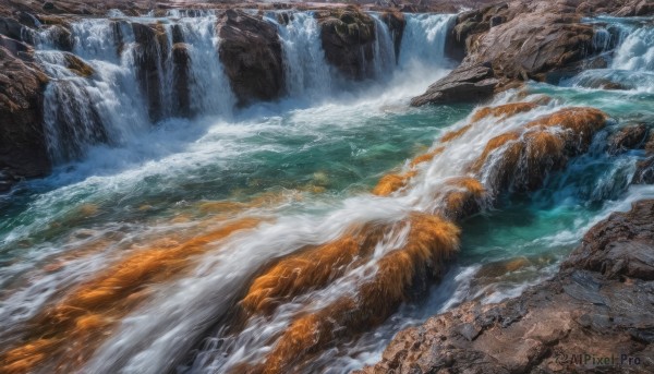 The wonder of a waterfall in a peaceful outdoors