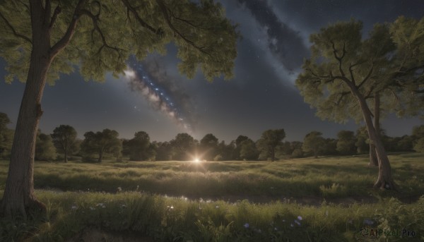 A landscape in a picturesque outdoors