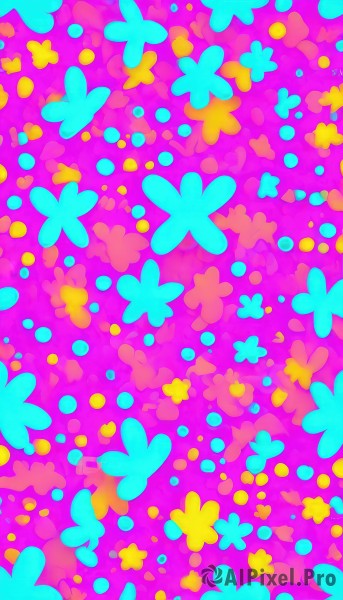 A butterfly surrounded by a lush dynamic scene