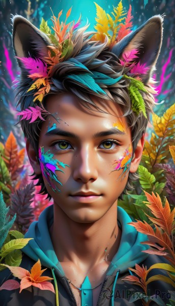 The elegance of a male in a idyllic dynamic scene