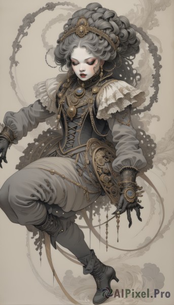 The allure of a female in a majestic dynamic scene