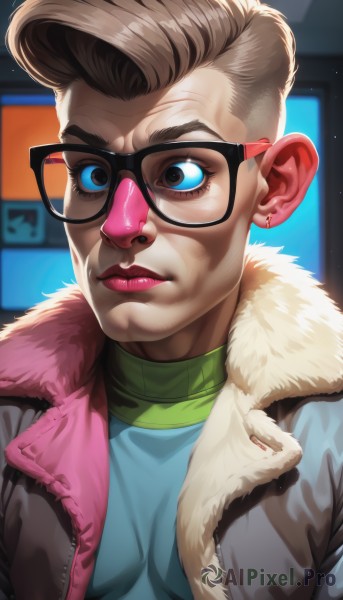 A refreshing image of a male in dynamic scene