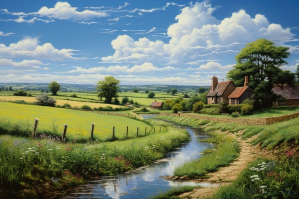 The majestic beauty of a landscape set within a dynamic day
