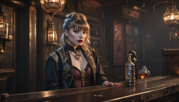 The beauty of a female set in a captivating dynamic scene