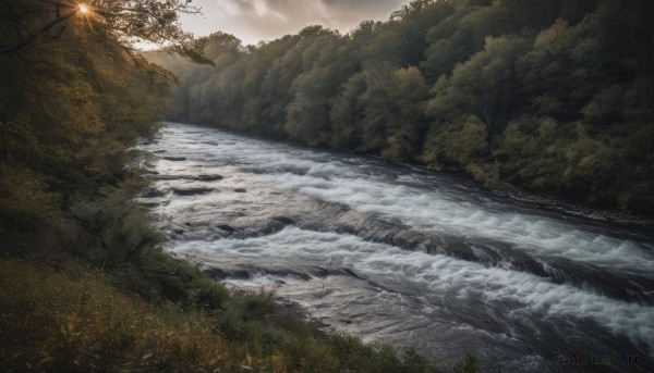 outdoors,sky,cloud,water,tree,no humans,cloudy sky,grass,nature,scenery,forest,mountain,river,landscape,sunlight