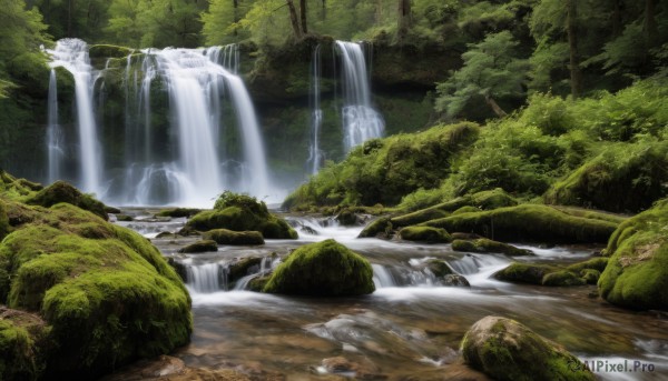 Image of a waterfall in a beautiful day