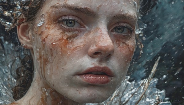 A majestic dynamic scene featuring a female
