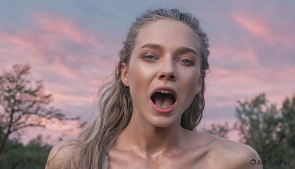 A female portrayed in a vivid day