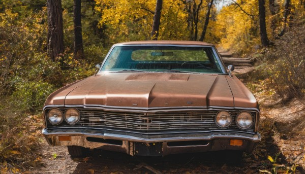 A motor vehicle amidst a vivid day