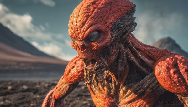 A idyllic alien within a vivid day