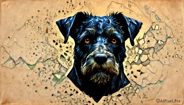 A unique view of a male in debris