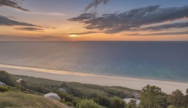 Image of a landscape in a vibrant sunset outdoors